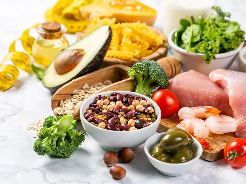 Mediterranean Diet assortment of foods