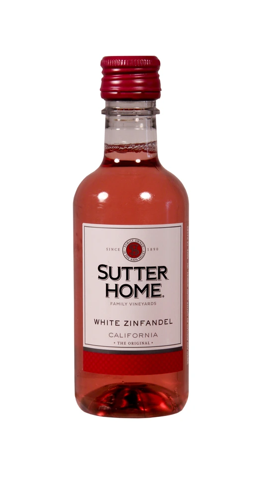 Bottle of Sutter Home White Zinfandel Wine